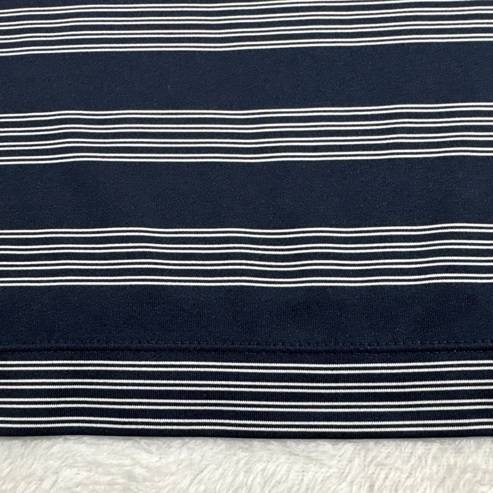 NIKE GOLF Men's Navy Blue/White Stripe SS Shirt Tour Peformance Fri-Fit  Size XL